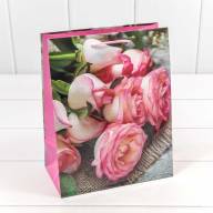 Пакет подарочный &quot;Цветы&quot; (микс) 18*23*10 128г 1/20 1/480 Арт: 00019E - Пакет подарочный "Цветы" (микс) 18*23*10 128г 1/20 1/480 Арт: 00019E