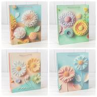 Пакет подарочный с блёстками "Цветы" (микс 261) 26*32*10 210г 1/20 1/240 Арт: 000261C - Пакет подарочный с блёстками "Цветы" (микс 261) 26*32*10 210г 1/20 1/240 Арт: 000261C