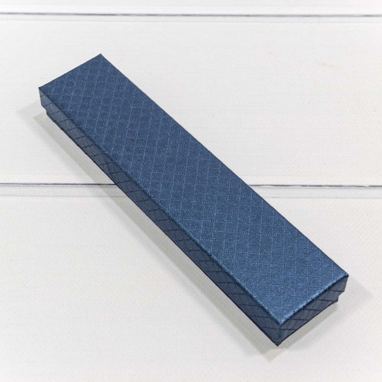 Коробка Прямоугольная 20*4,5*2,7 "Ромбики" Синий 1/12 1/240 Арт: 612204/5