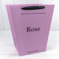 Пакет подарочный "Rose" Сиреневый 30*34*20 210г 1/10 1/100 Арт: 000182/23