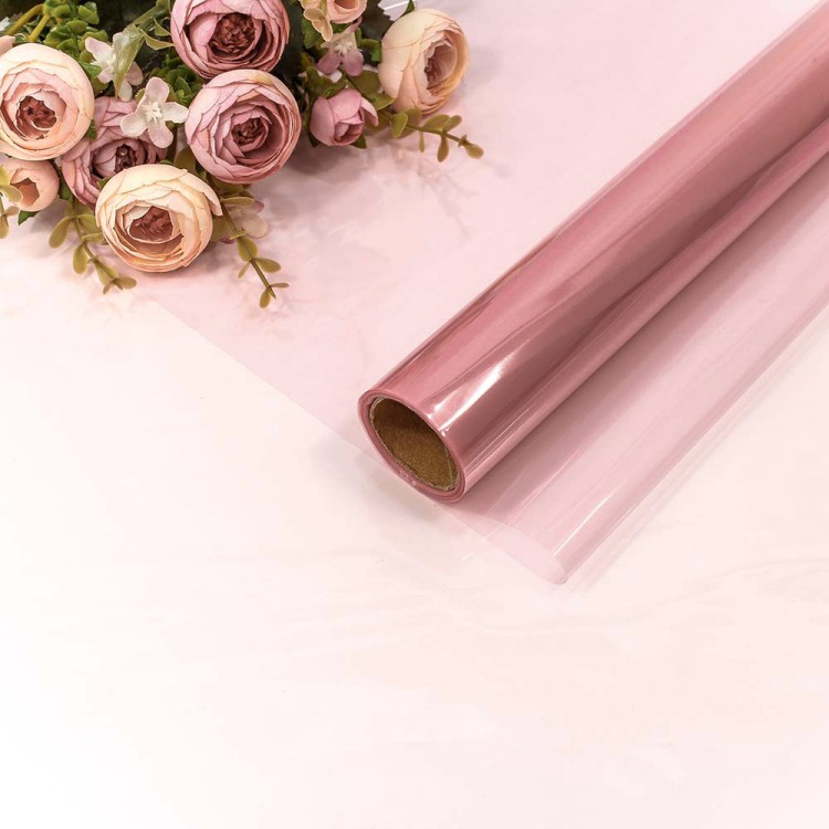 Плёнка 0,57*10м 240г прозрачная 45мкм Бледно-лиловый 1/30 Арт: 1663/10