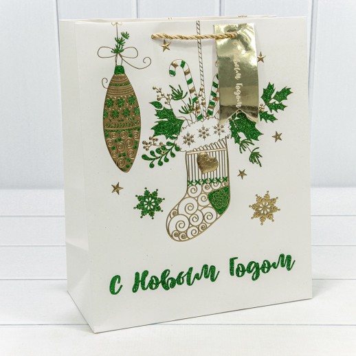 Пакет подарочный "Новый год" (микс 434) 26*32*13 210г 1/20 1/240 Арт: 300434C