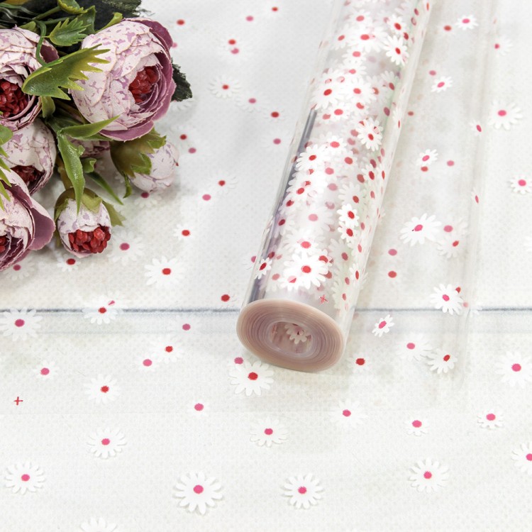 Плёнка 0,7м 500г прозрачная с печатью 16 Красный 1/10 Арт: 70016/2