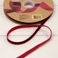 Лента Бархат 1,2см*25ярд Бордовый 1/16 1/64 Арт: 592-12/13