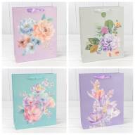 Пакет подарочный с блёстками "Цветы акварель" (микс) 26*32*13 210г 1/20 1/240 Арт: 000197C - Пакет подарочный с блёстками "Цветы акварель" (микс) 26*32*13 210г 1/20 1/240 Арт: 000197C