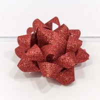 Бант-звезда 10 см "Блеск" Красный 1/8 1/32 упак. Арт: 500564-100/3