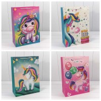 Пакет подарочный "Единорог" (микс) 32*45*15 210г 1/20 1/120 Арт: 000117A
