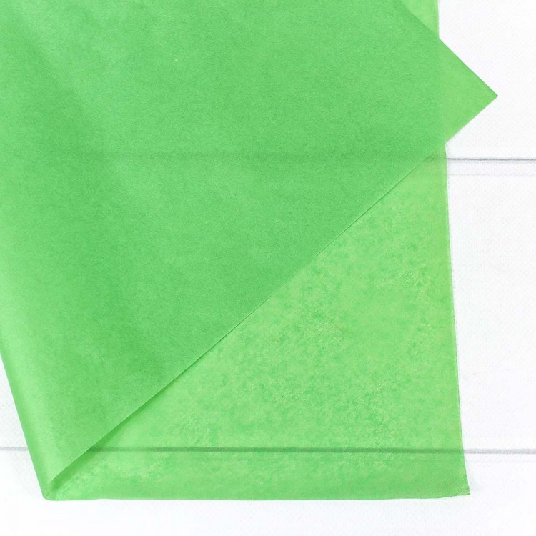 Бумага в листах "Тишью" 50*66 (50 шт.) Светло-зелёный 1/50 Арт: 0001337/57