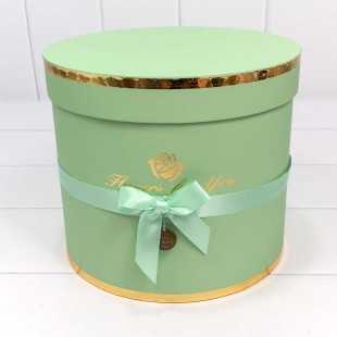 Коробки Цилиндр Набор 1/5 22,5*19,5 "Flowers for you" Бледно-зелёный 1/8 Арт: 7215009/1905