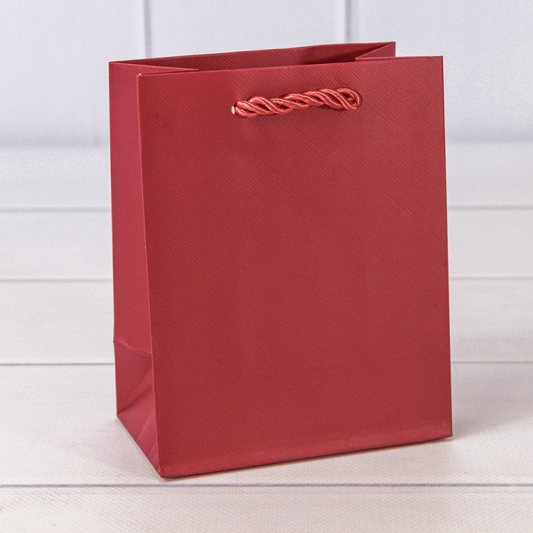 Пакет подарочный "Фактура-890" Красный 12*15*7 210г 1/20 1/480 Арт: 000890H/8