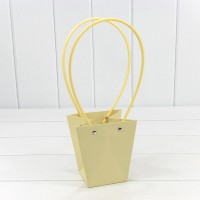 Пакет подарочный "Ваза для цветов" 12,5*12*8 Песочный 1/10 1/200 Арт: 000170H/7499