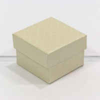 Коробка Квадратная 5,5*5,5*3,5 "Ромбики" Бежевый 1/24 1/360 Арт: 61255/3