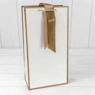 Пакет подарочный с лентой 20*38*12 210г Белый 1/10 1/120 Арт: 000504EM/1 - Пакет подарочный с лентой 20*38*12 210г Белый 1/10 1/120 Арт: 000504EM/1