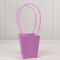 Пакет подарочный "Ваза для цветов" 15,5*13*9,5 Тёмно-сиреневый 1/10 1/150 Арт: 000170G/2066