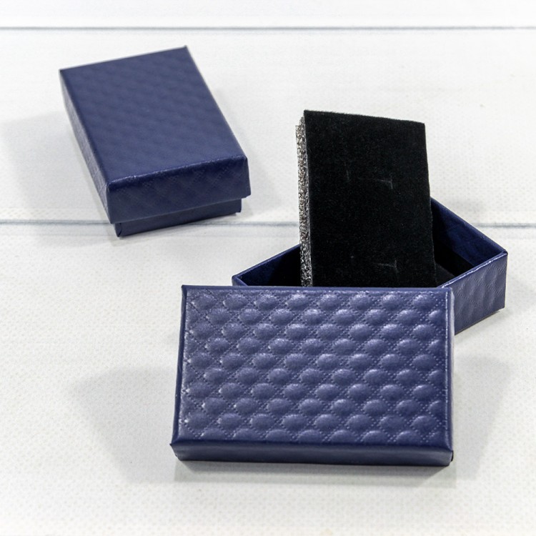 Коробка Прямоугольная 8*5*2,5 "Ромбики-2" Синий 1/24 1/360 Арт: 62785/5