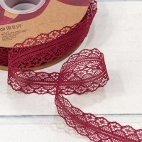 Лента Фатин 3см*45ярд Бордовый 1/8 1/96 Арт: 573-3/7