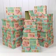 Коробки Прямоугольные Набор 1/15 42,5*33*17,6 "Сердца с цветами" 1/2 Арт: 721902/956 - Коробки Прямоугольные Набор 1/15 42,5*33*17,6 "Сердца с цветами" 1/2 Арт: 721902/956