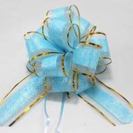 Бант-шар 5 см &quot;С оргазной и золотой полосой&quot; 1/50 1/1000 Арт: 000535-5 - Бант-шар 5 см "С оргазной и золотой полосой" 1/50 1/1000 Арт: 000535-5