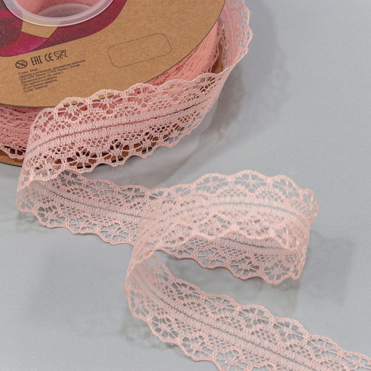 Лента Фатин 3см*45ярд Персиковый 1/8 1/96 Арт: 573-3/6