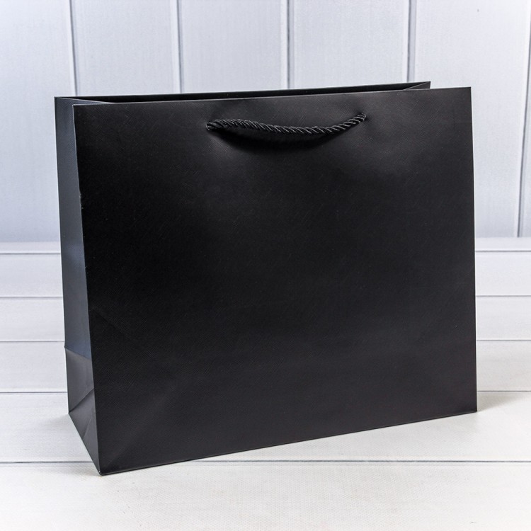 Пакет подарочный "Фактура-890" Чёрный 31*26*12 210г 1/20 1/240 Арт: 000890CA/2