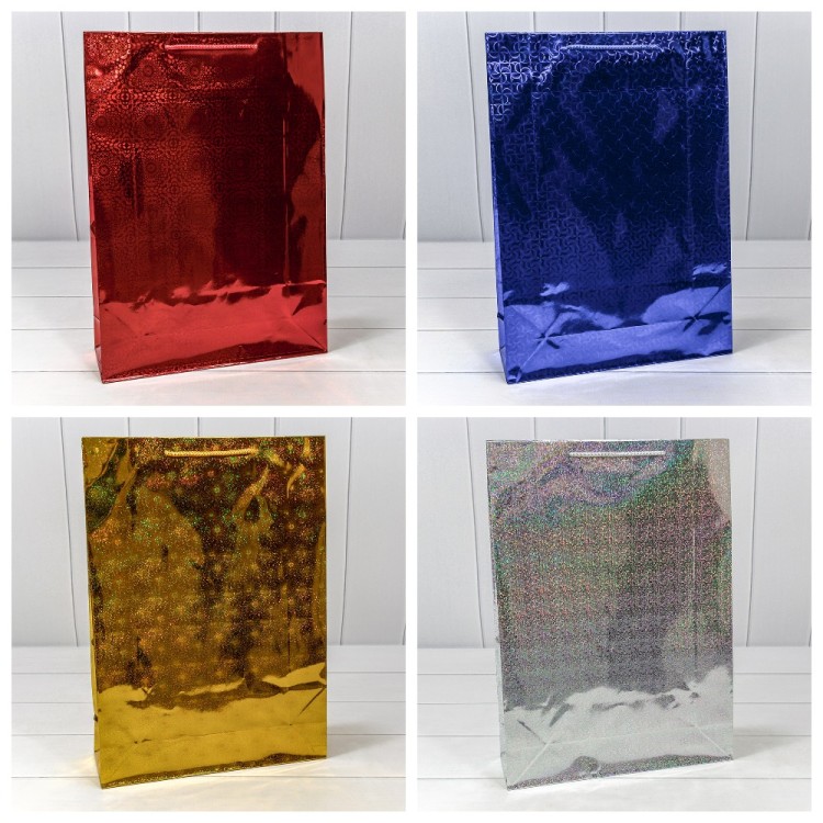 Пакет подарочный голография (микс) 32*45*11 157г 1/20 1/240 Арт: 000LA