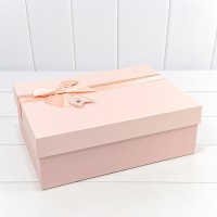 Коробки Прямоугольные Набор 1/3 33,5*25*11,5 с двойным бантом Персиковый 1/12 Арт: 720631/4