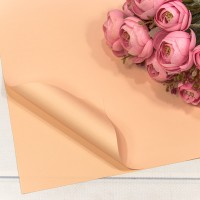 Плёнка в листах 60*60 (20 шт.) матовая "Корейская" 55мкм Персиковый 1/60 Арт: 1698/4030