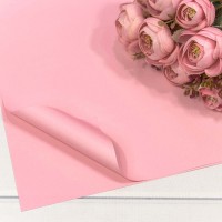 Плёнка в листах 60*60 (20 шт.) матовая "Корейская" 55мкм Розовый-182 1/60 Арт: 1698/182