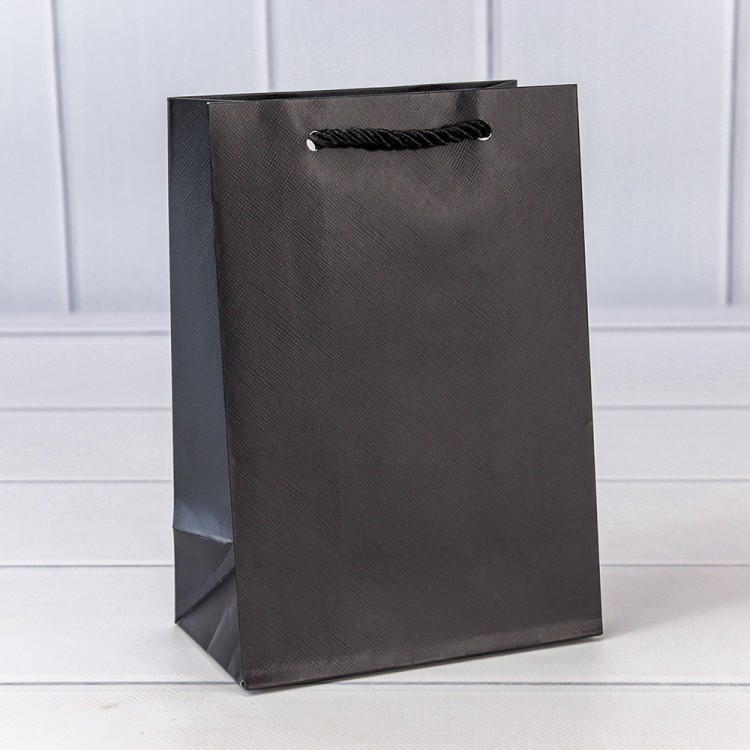 Пакет подарочный "Фактура-890" Чёрный 14*20*8 210г 1/20 1/480 Арт: 000890G/2