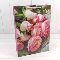 Пакет подарочный &quot;Цветы&quot; (микс) 32*45*11 157г 1/20 1/240 Арт: 00019A - Пакет подарочный "Цветы" (микс) 32*45*11 157г 1/20 1/240 Арт: 00019A