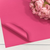 Плёнка в листах 60*60 (20 шт.) матовая "Корейская" 55мкм Малиново-розовый 1/60 Арт: 1698/219