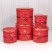 Коробки Цилиндр Набор 1/5 22,5*19,5 "Flowers for you" Красный 1/8 Арт: 7215009/1535
