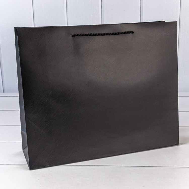 Пакет подарочный "Фактура-890" Чёрный 39,5*32*12 210г 1/20 1/80 Арт: 000890AA/2