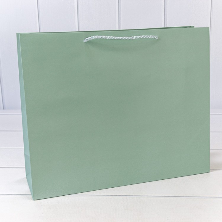 Пакет подарочный "Фактура-890" Бледно-зелёный 39,5*32*12 210г 1/20 1/80 Арт: 000890AA/5