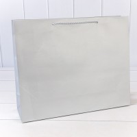 Пакет подарочный "Фактура-890" Серебряный 39,5*32*12 210г 1/20 1/80 Арт: 000890AA/6