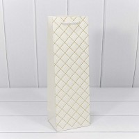 Пакет подарочный "Ромб" Белый 12*36*9 210г 1/20 1/120 Арт: 000391M/1