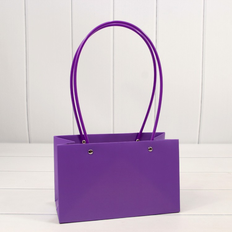 Пакет подарочный "Ваза для цветов" 22*13,5*10,5 Фиолетовый 1/10 1/120 Арт: 000170EA/2587