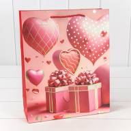 Пакет подарочный с тиснением "Сердца" (микс 110) 26*32*10 210г 1/20 1/240 Арт: 000110C - Пакет подарочный с тиснением "Сердца" (микс 110) 26*32*10 210г 1/20 1/240 Арт: 000110C