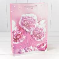Пакет подарочный с 3D аппликацией "Гвоздики" (микс 260) 30*41,5*12 210г 1/20 1/80 Арт: 000260A - Пакет подарочный с 3D аппликацией "Гвоздики" (микс 260) 30*41,5*12 210г 1/20 1/80 Арт: 000260A