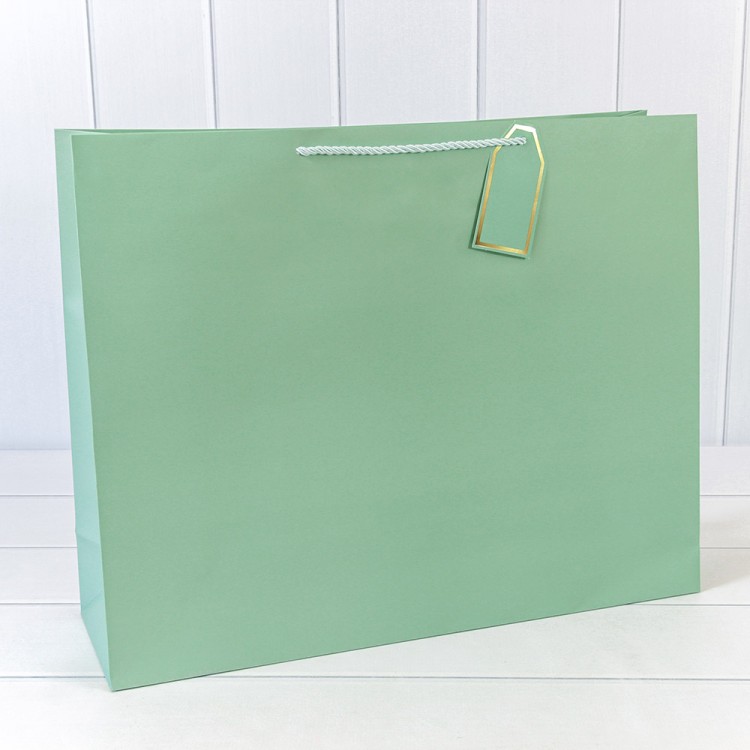 Пакет подарочный "Фактура-890" Бледно-зелёный 50*40*15 210г 1/20 1/80 Арт: 000890TA/5