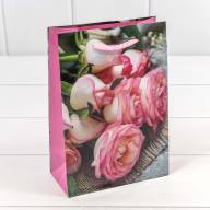 Пакет подарочный &quot;Цветы&quot; (микс) 14*20*7 128г 1/20 1/600 Арт: 00019G - Пакет подарочный "Цветы" (микс) 14*20*7 128г 1/20 1/600 Арт: 00019G